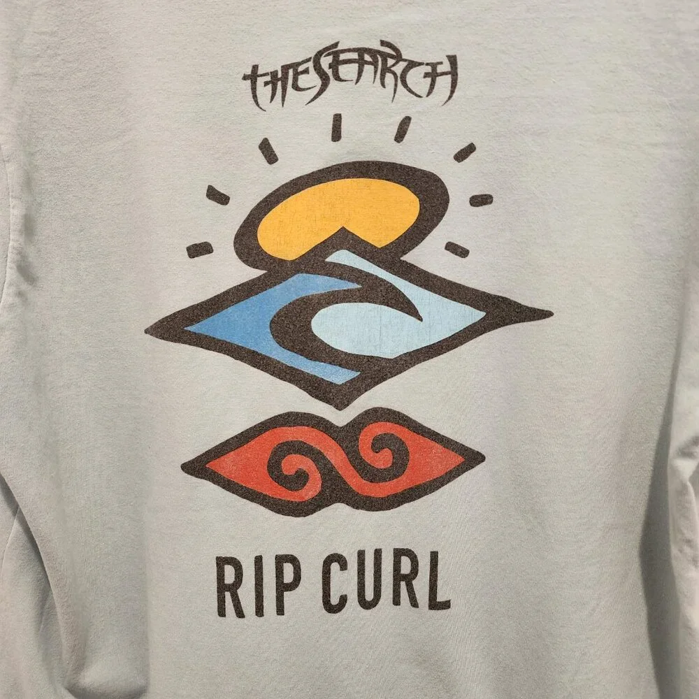 Rip Curl Youth Blue Logo T-Shirt Size M Surf Graphic 100% Cotton Short Sleeve